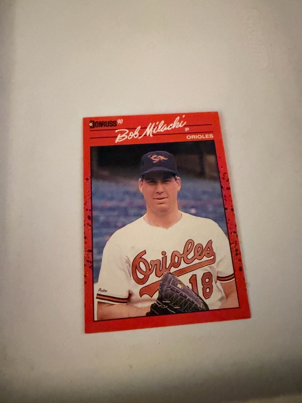 1990 Donruss Bob milacki orioles baseball card